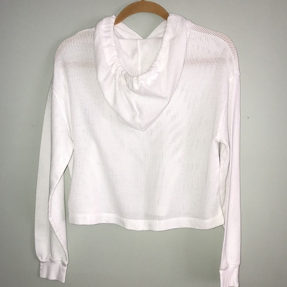 EUC PINK Netted Cropped Hoodie Size XS​​​​ - Picture 6 of 6